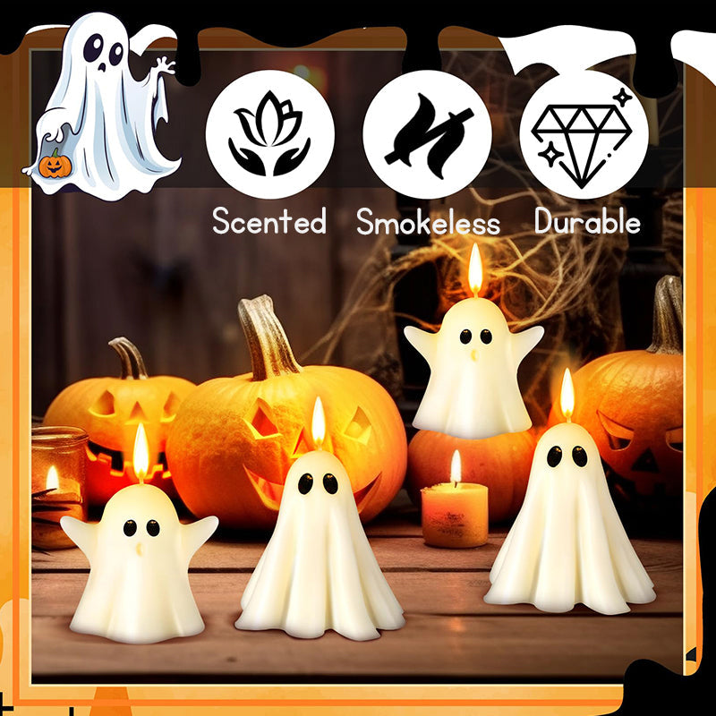 Halloween Decoration Scented Candle 6PCS Halloween Ghost Candle Party Decoration Room  Desktop Decor