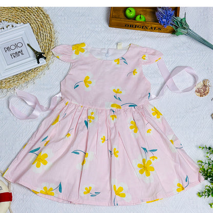 New 2023 Girls' Floral Dress with Straps - Bright and Eye-catching, a Must-have for Summer Days