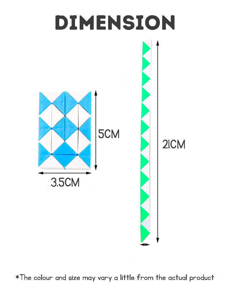 Educational Toy Foldable Transformable Magic Ruler 24 Segments Mini Develop Intelligence Creative Small Toy