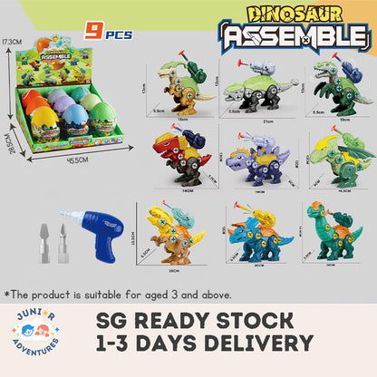Kid's dinosaur assembly toy DIY hand screwing Puzzle Disassembly Toy Dinosaur model simulation toys