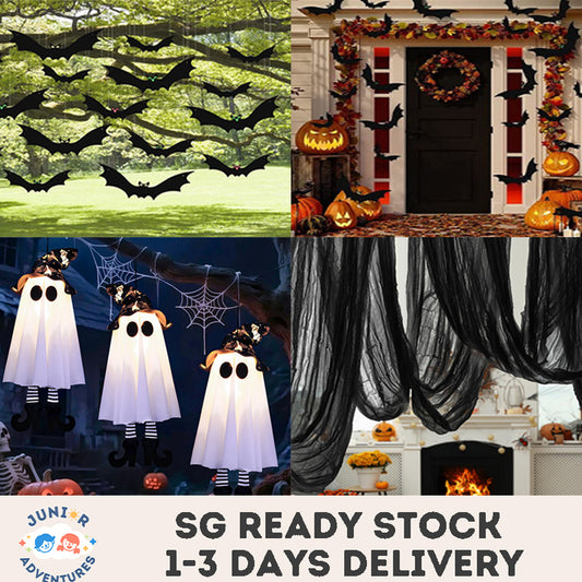 Reusable Halloween PP Glow-in-the-Dark Bat Tree Wall Porch Hanging Decorations for Holiday Parties