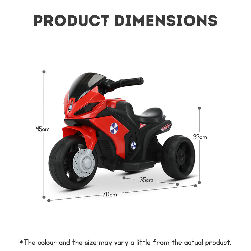 Kids Ride On Motorbike electric three wheeled motorcycle bike for boys rechargeable with music lights. Gift for boys