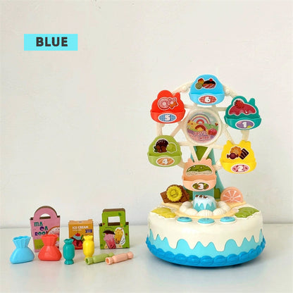 Educational Ferris Wheel Rotating Cake Truck Toy Musical Story Light Toy Boy and Girl Toy