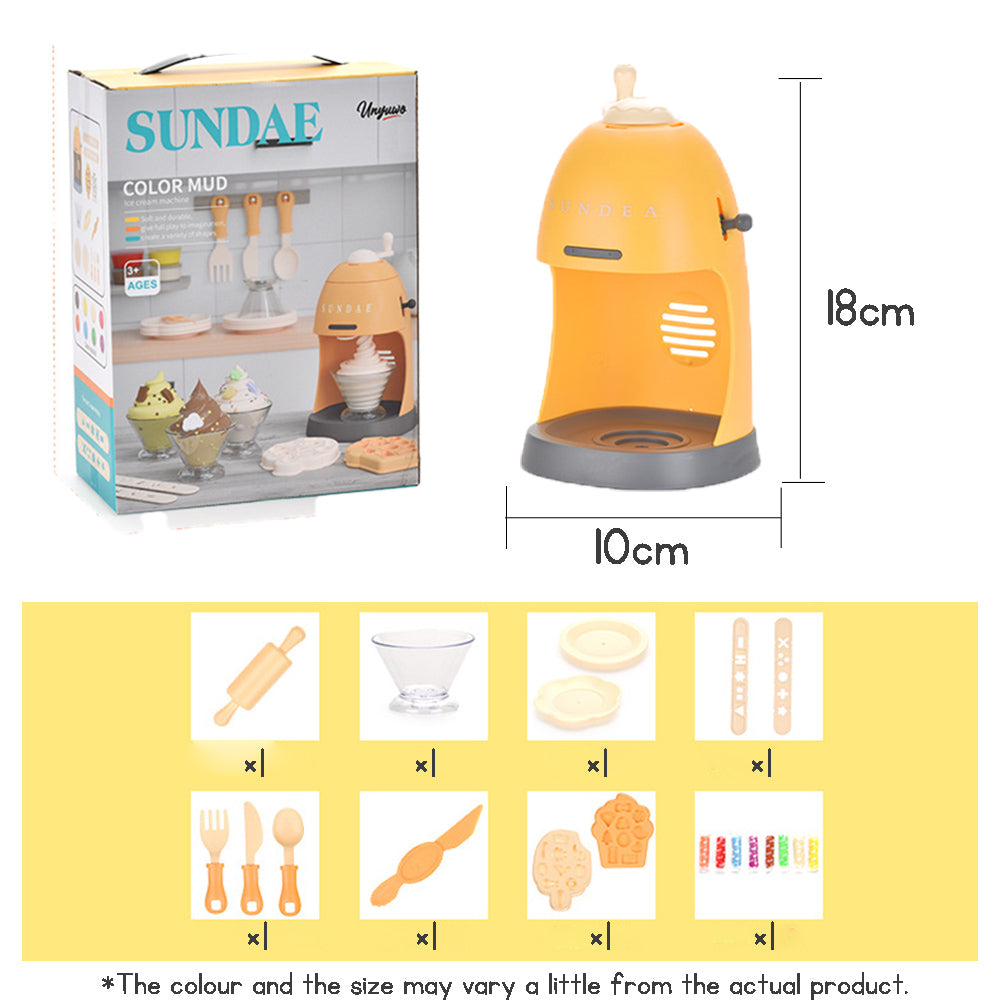 Fun Kitchen Pretend Play Toy Set - Play Dough Noodle and Ice Cream Machines - Gift for Kids and Children