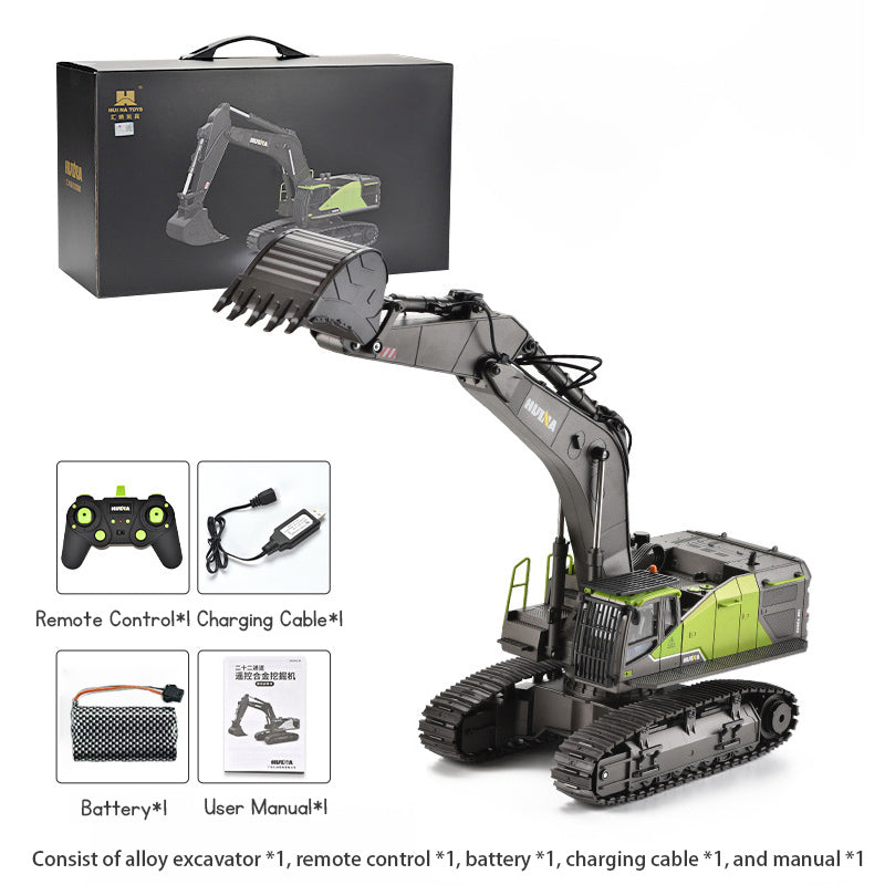 RC Excavator and Dump Truck Combo – 1:14 Big Alloy Construction Vehicles, 2.4GHz Remote Control Engineering Toy for Kids