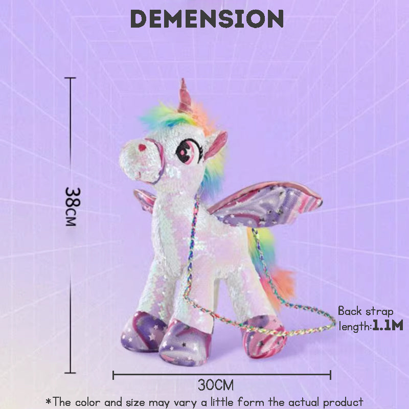 Cozy World Sequin Sling / Cross Body Unicorn Bag Children's Bag Girl's Crossbody Bag Doll Bag