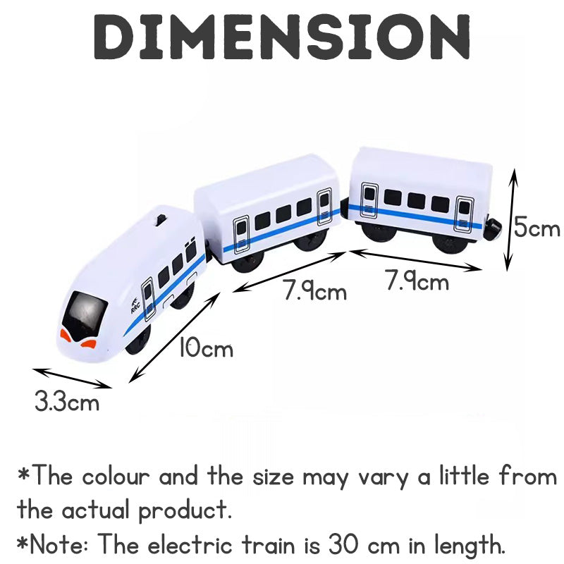 Children's Wooden Toy Train Track Set for a Virtual Traffic City, Educational Puzzle Early Learning Toy Kit