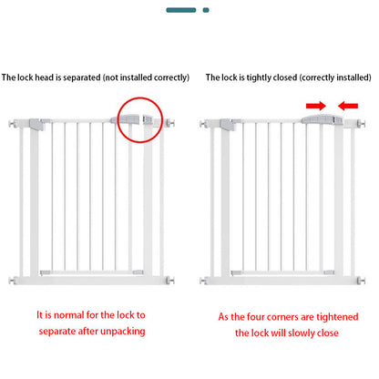 Safety Gate Baby Pet Safe Fence Protection Fencing Metal Staircase Security 75-300cm