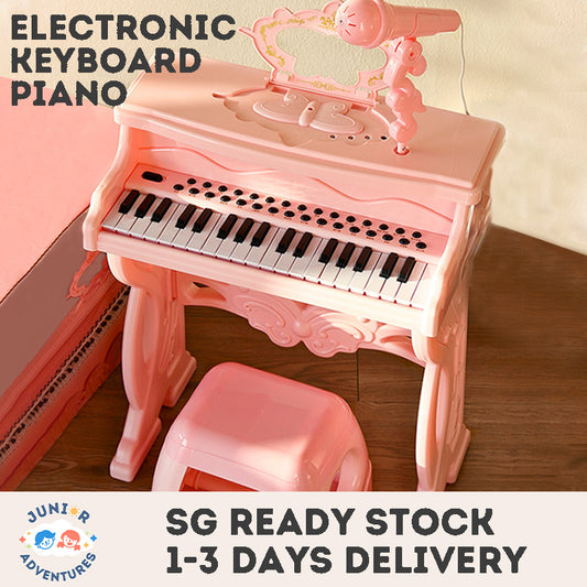 Kid’s 37-Key Electronic Keyboard Piano with Mic Set – Multiple Music Styles, Ideal Toy for Girls
