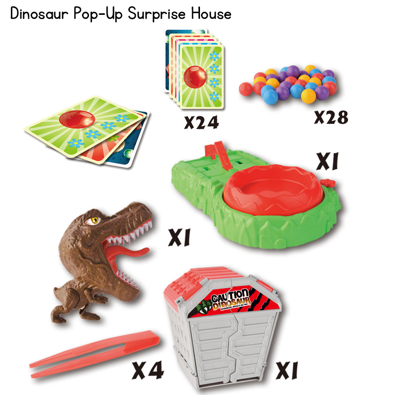 Kids Surprise Prank Toy and Party Game Collection, Balloon Popping Hammer Challenge, Pop-Up Pirate Barrel, Dinosaur Surprise House and Multiplayer Interactive Toys