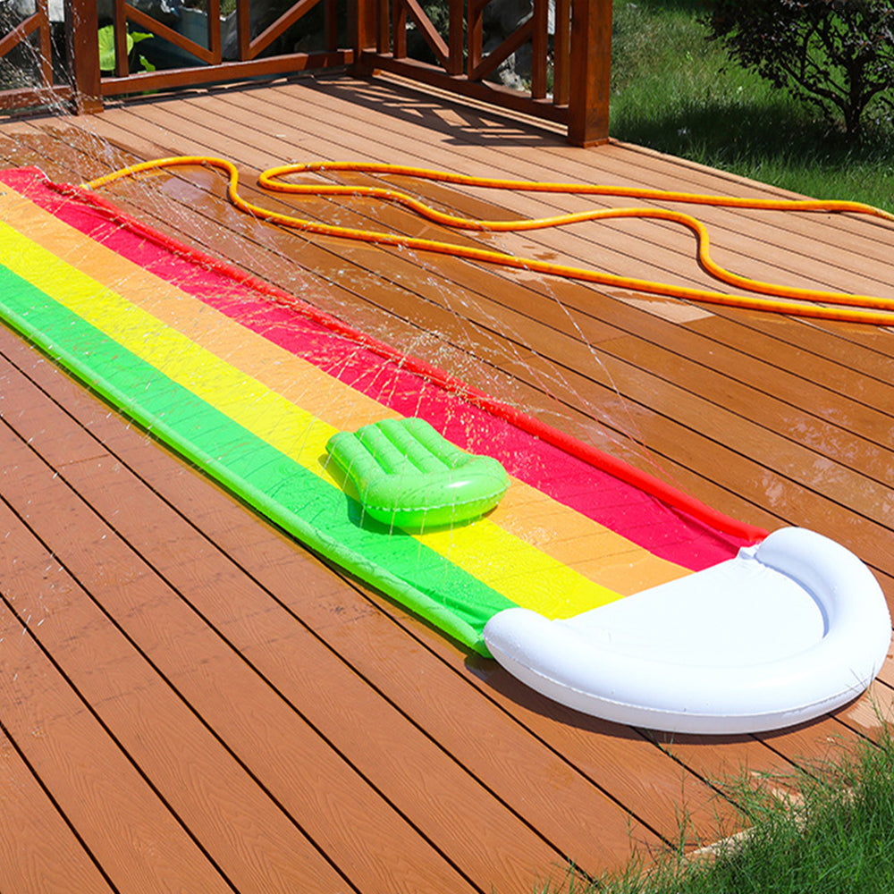 Kid's Lawn Water Mat PVC Water Slide Playset Surfing Water Cushion Outdoor Single Lawn Slide for Boys Girls