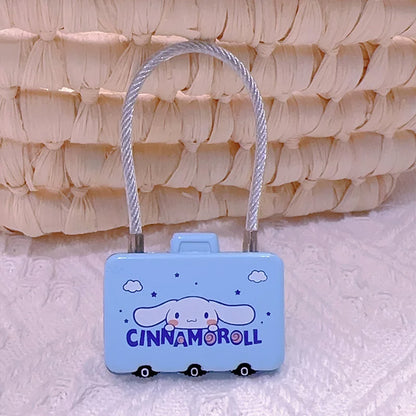 Cute Combination Lock Portable Cable Lock Luggage Combination Lock Cartoon Password Lock Mini Luggage Lock for Travel Bags Backpack Suitcase