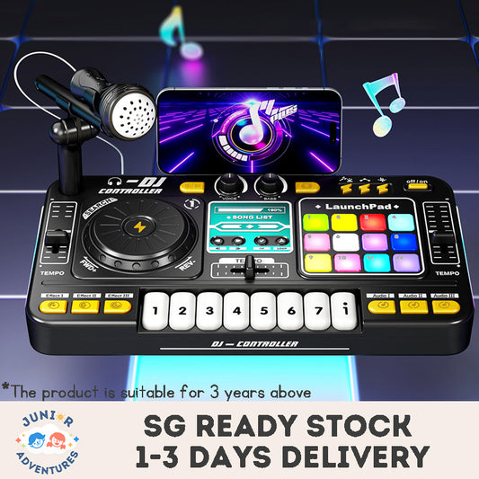 Kid's  Bluetooth DJ Mixer Toy Electronic Keyboard Toy Playing Musical Instrument Microphone Music Toy Instrument Toy
