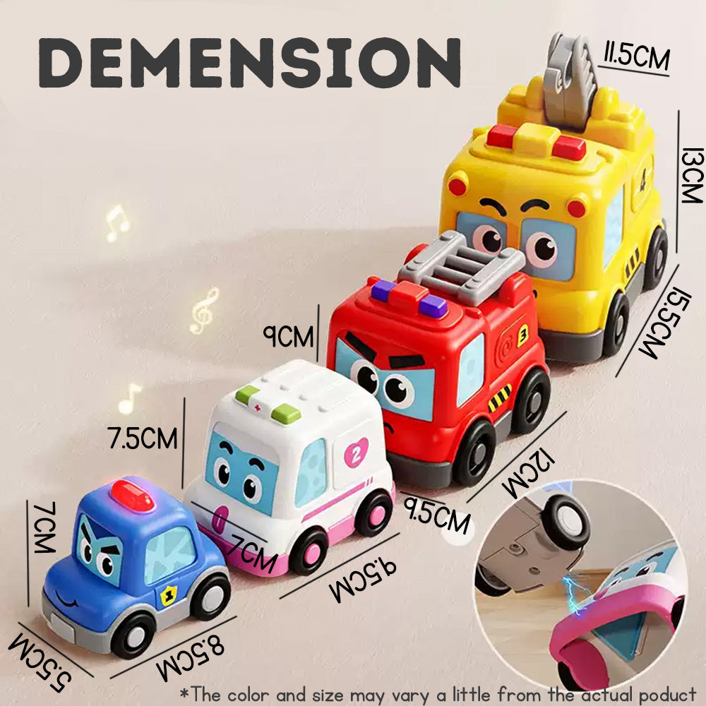 Montessori Toy Cars, Stacking Nesting Toy Cars, Sensory Light Music Toy, Magnetic Following Cars, STEM Educational Car Toy, Christmas Birthday Gifts for Baby