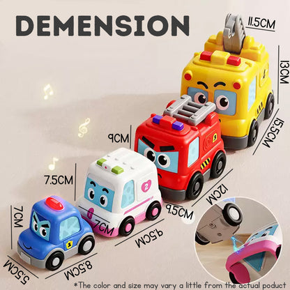 Montessori Toy Cars, Stacking Nesting Toy Cars, Sensory Light Music Toy, Magnetic Following Cars, STEM Educational Car Toy, Christmas Birthday Gifts for Baby