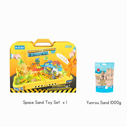 Children's Space Sand Toy Set Portable Handheld Set Puzzle Sand Table Engineering Toy