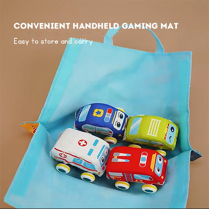 Baby toys Children's early education educational toys portable detachable baby cartoon cloth toy car set