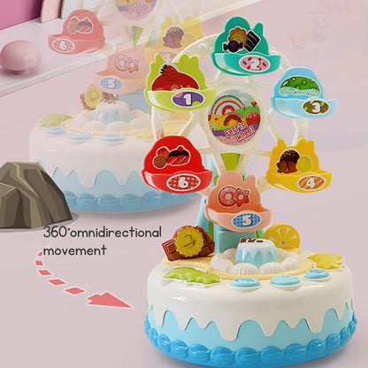 Educational Ferris Wheel Rotating Cake Truck Toy Musical Story Light Toy Boy and Girl Toy