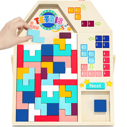 Multifunctional 3D Tetris Block Puzzle Building Blocks Multifunctional Jigsaw Board Educational Toy