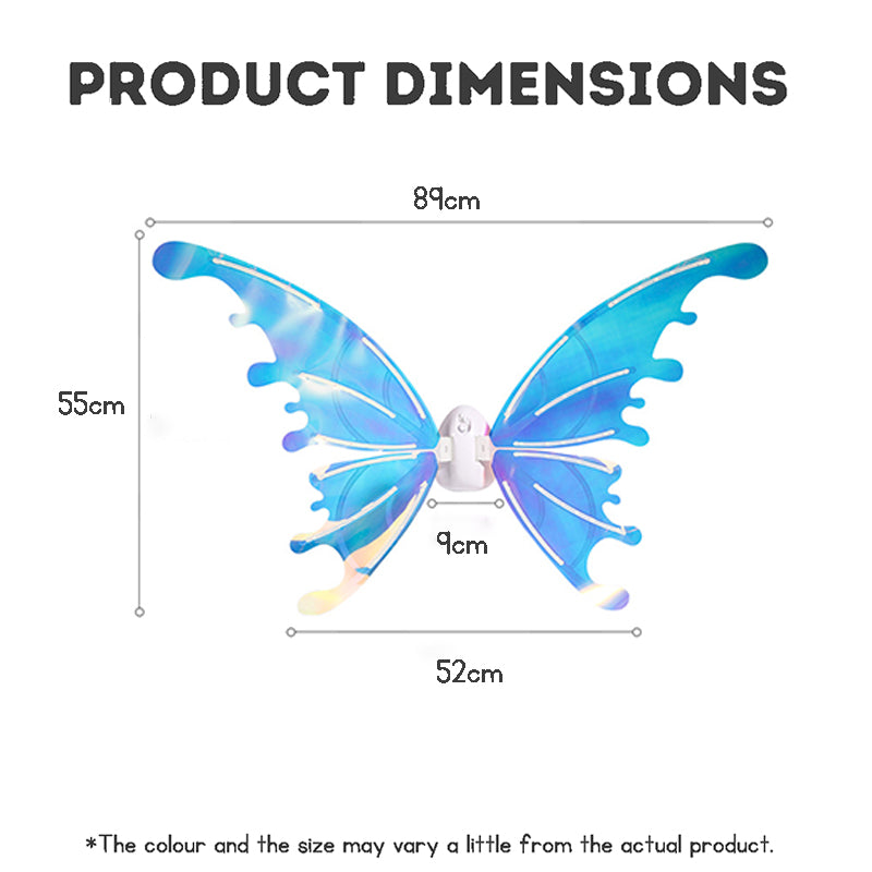 Girl's Electric Butterfly Wings Light-Up Toy with Music Fairy Wings Christmas Performance Prop