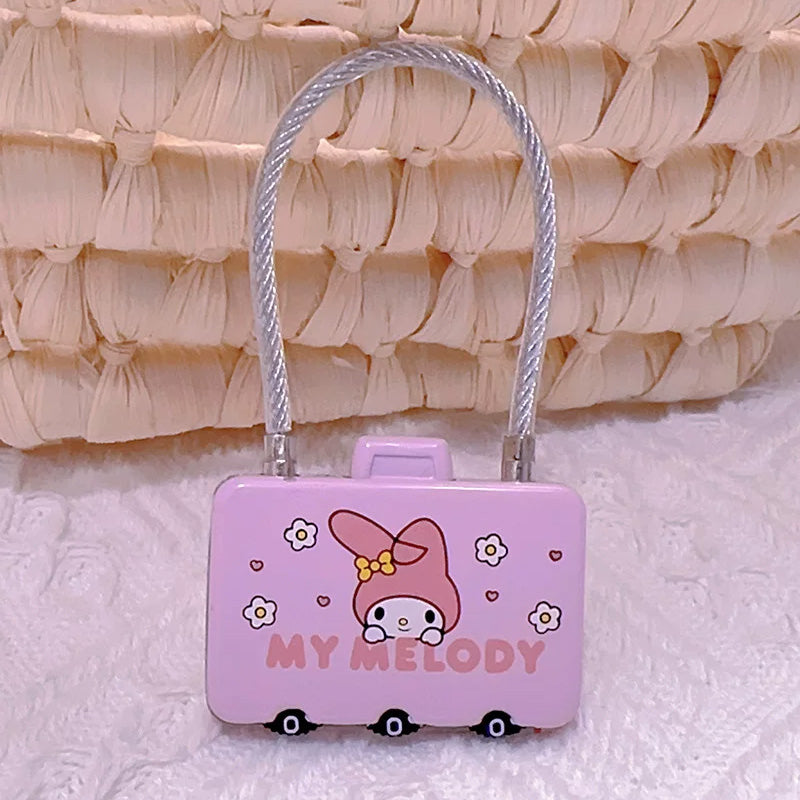 Cute Combination Lock Portable Cable Lock Luggage Combination Lock Cartoon Password Lock Mini Luggage Lock for Travel Bags Backpack Suitcase