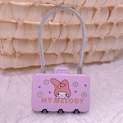Cute Combination Lock Portable Cable Lock Luggage Combination Lock Cartoon Password Lock Mini Luggage Lock for Travel Bags Backpack Suitcase