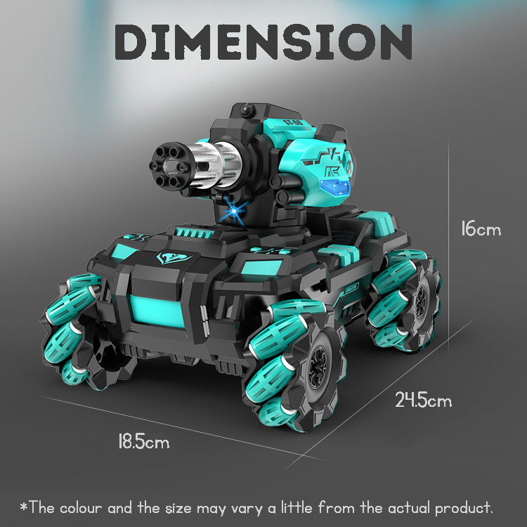 Remote Control Tank with Gesture and Remote Sensing for Water beads Shooting with Large Water Bullets, Rechargeable Arm