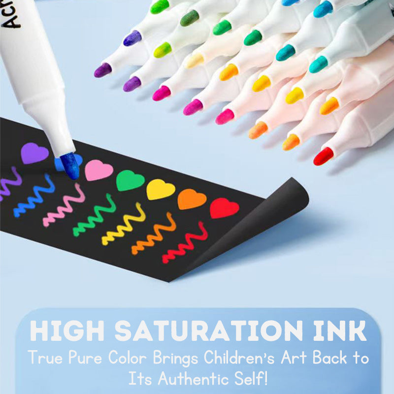 Acrylic Paint Markers Art Markers for Students Non Bleed Layering Capable 36 60 80 Colors Waterproof Quick Dry Marker Pen Set