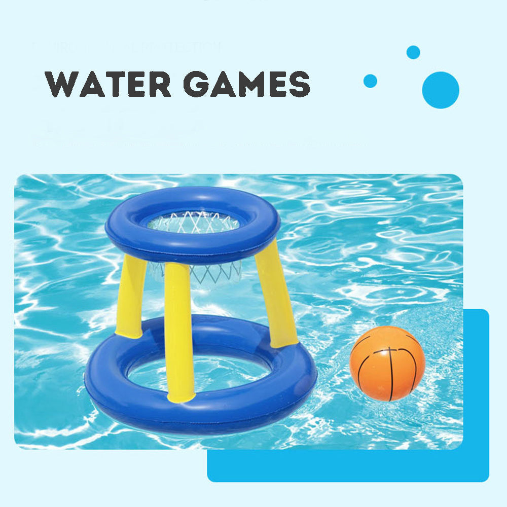 Kid's Water Basketball Hoop Parent-Child Interactive Non-toxic PVC Water Sports Inflatable Basketball Boys Girls