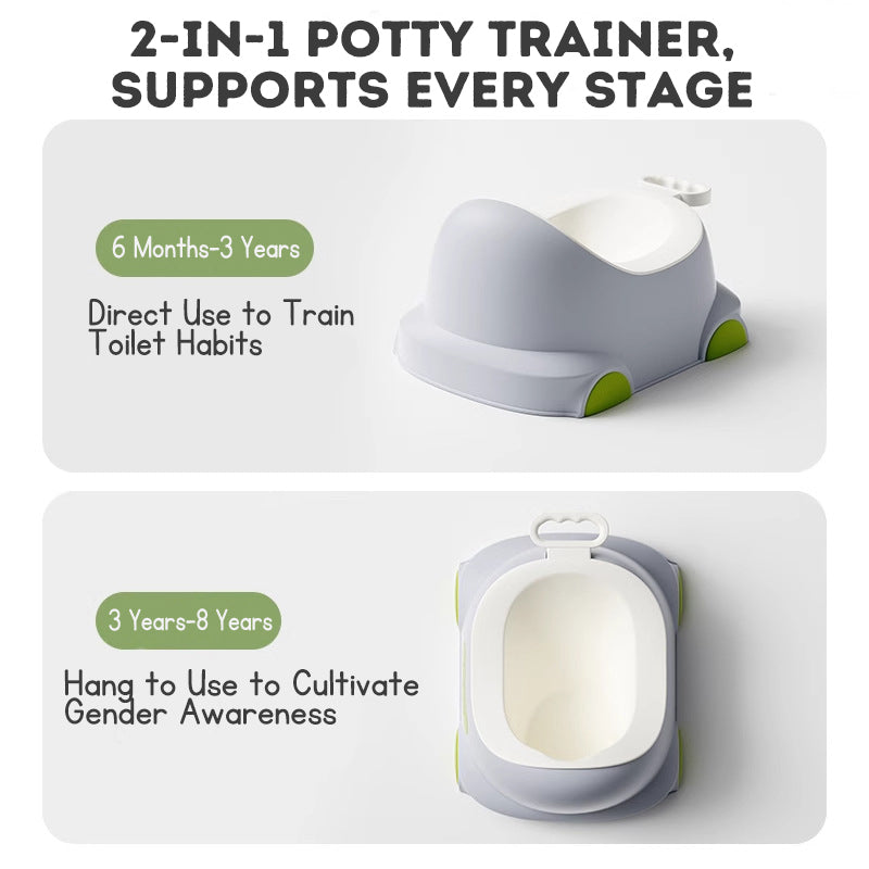 2-in-1 Kids Potty Training Seat Wall-Mounted Urinal for Boys