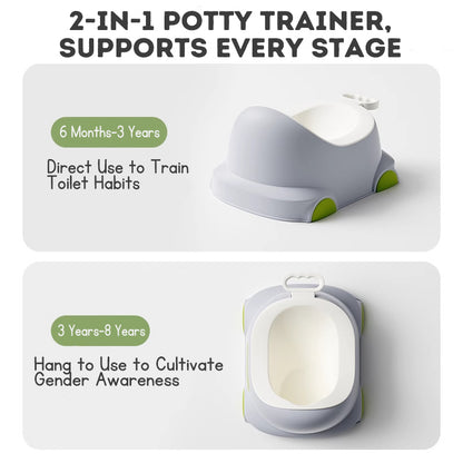 2-in-1 Kids Potty Training Seat Wall-Mounted Urinal for Boys