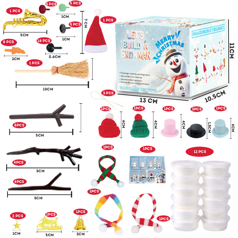 Christmas Snowman Diy Toy Snowman Kit Snowman Crafts for Kids Snowman Diy Kit Clay Toy Set