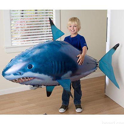 Remote-controlled helium-filled shark, clownfish, as well as  balloons for wedding and birthday party decorations