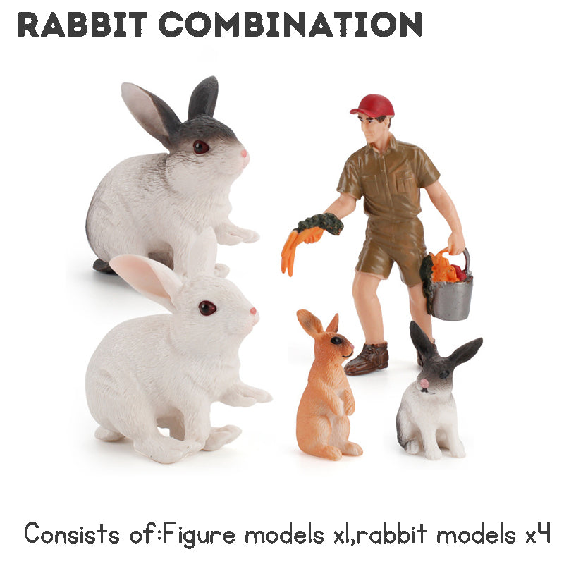 Simulation Poultry Farm Animal Model Pretend Play Farmer Figures Toys Farm Animal Toys For Kids