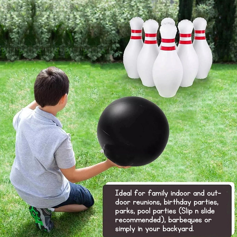 Giant Inflatable Bowling Set for Kids Adults, Outdoor Sports Toy, Family Lawn Yard Game, Parent Child Interactive Bowling Game Party Game