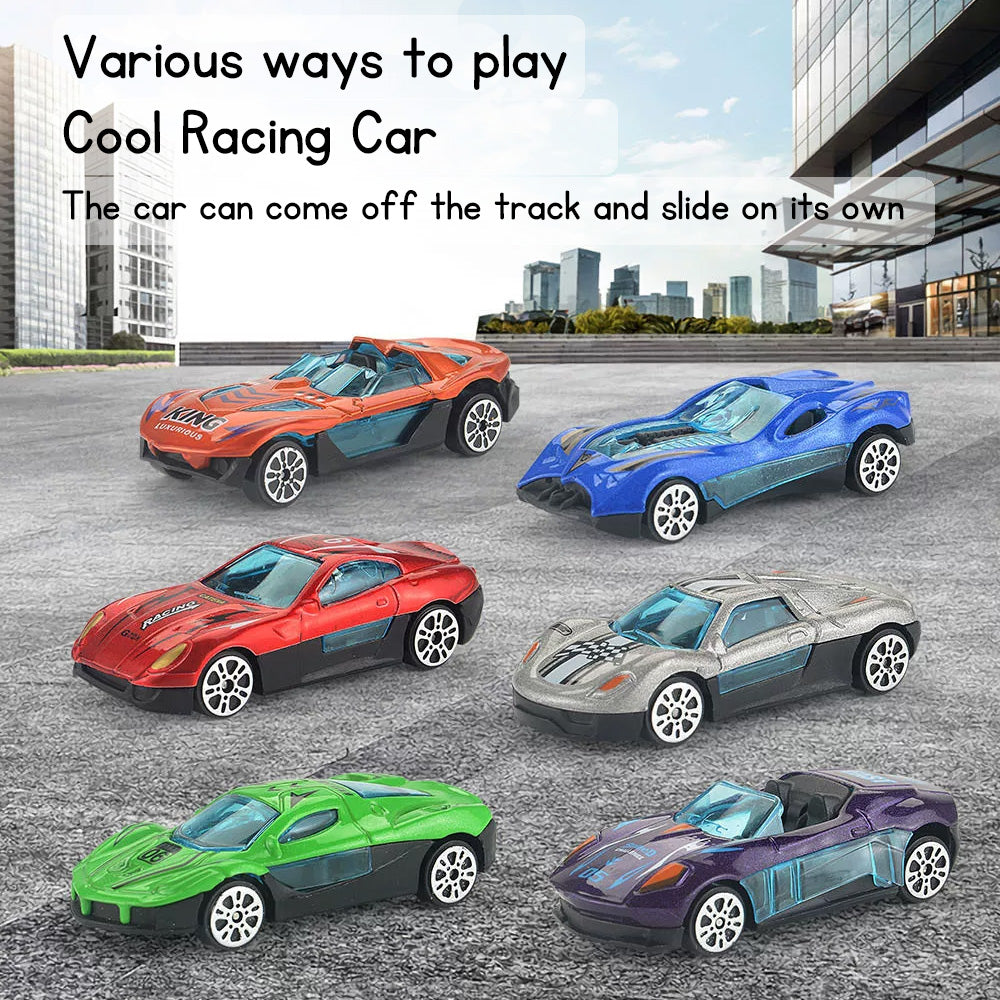 Remote Control Transport Truck Catapult Track Car Toy with Alloy Die-Cast Cars, Engineering Vehicle Racing Toy for Boys