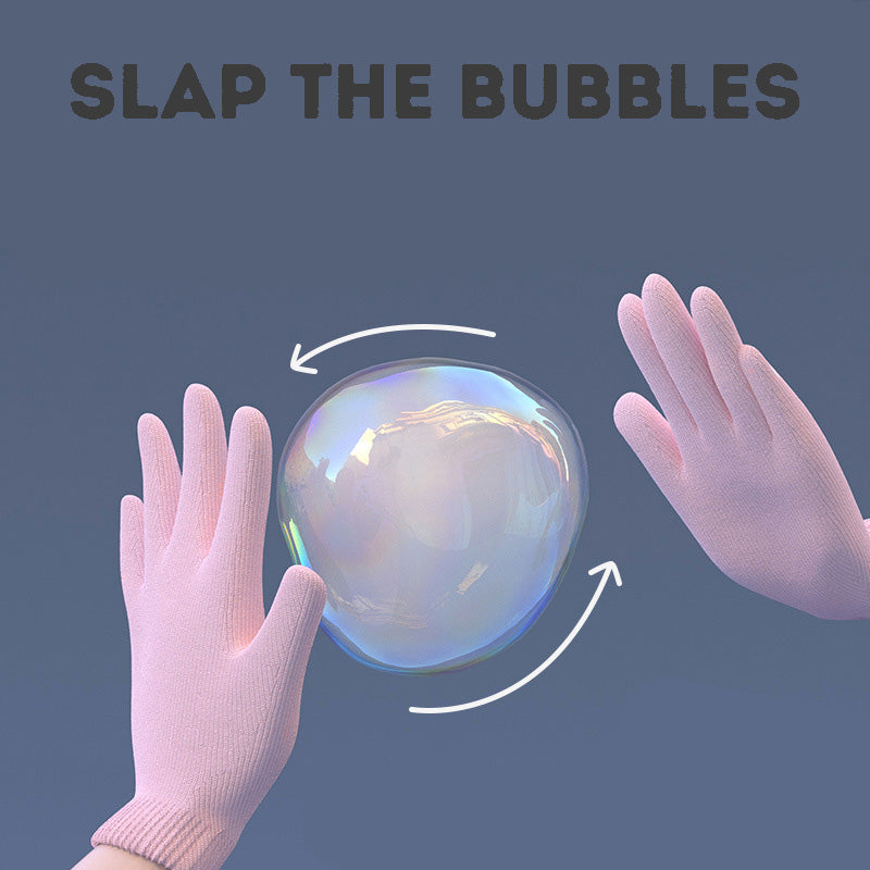 Innovative Rechargeable Bubble Toy with Smoke Bubble Machine, Fun & Safe Non-Toxic Elastic Bubbles and Hand Gloves