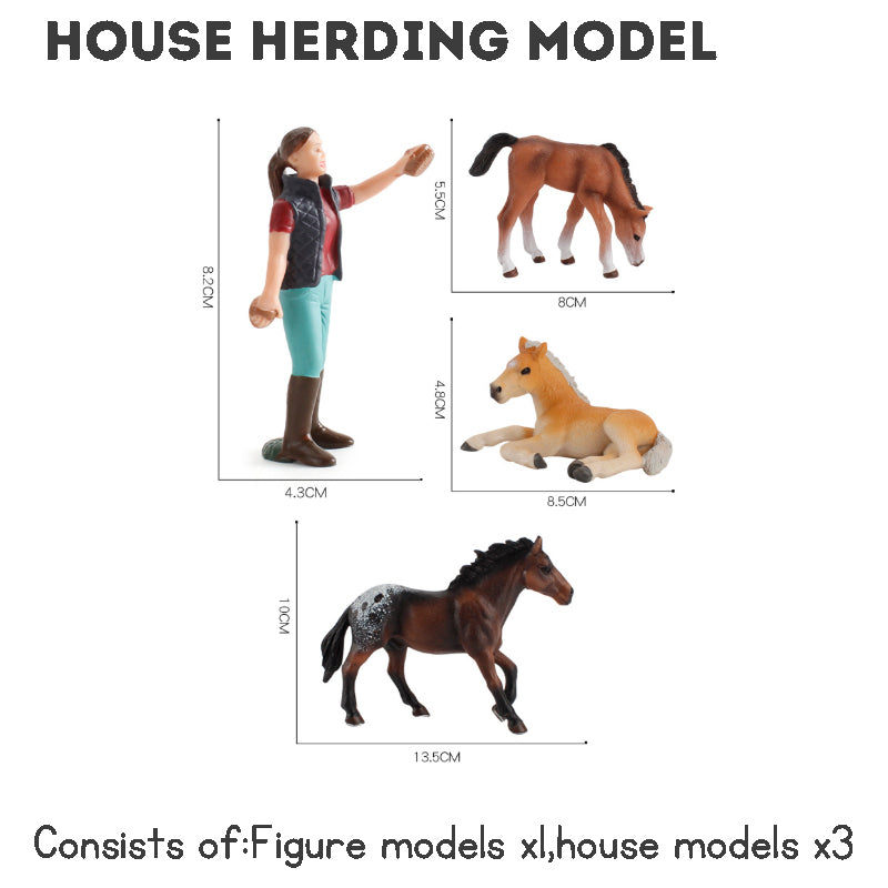 Simulation Poultry Farm Animal Model Pretend Play Farmer Figures Toys Farm Animal Toys For Kids