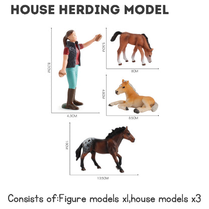 Simulation Poultry Farm Animal Model Pretend Play Farmer Figures Toys Farm Animal Toys For Kids