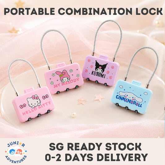 Cute Combination Lock Portable Cable Lock Luggage Combination Lock Cartoon Password Lock Mini Luggage Lock for Travel Bags Backpack Suitcase