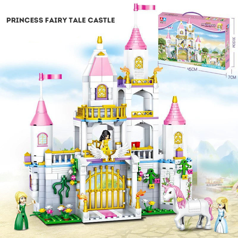 Girls Princess Castle Villa Treehouse Building Blocks Set Kids Educational Construction Toy Princess Doll House Playset Gift for Girls