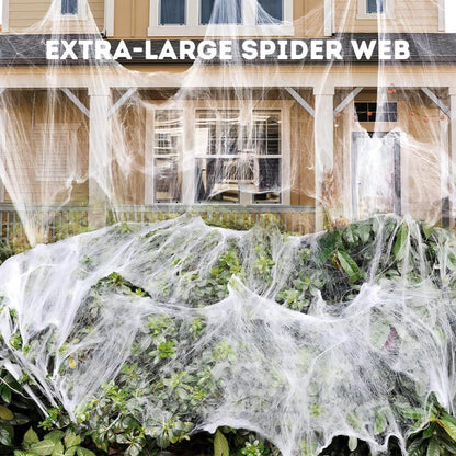 Halloween Decoration Halloween Stretchable Spider Web 150pcs Spider cobweb Outdoor Indoor Home Party Decoration Home Decor