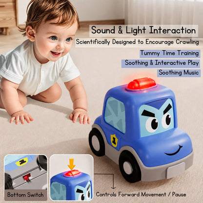 Montessori Toy Cars, Stacking Nesting Toy Cars, Sensory Light Music Toy, Magnetic Following Cars, STEM Educational Car Toy, Christmas Birthday Gifts for Baby