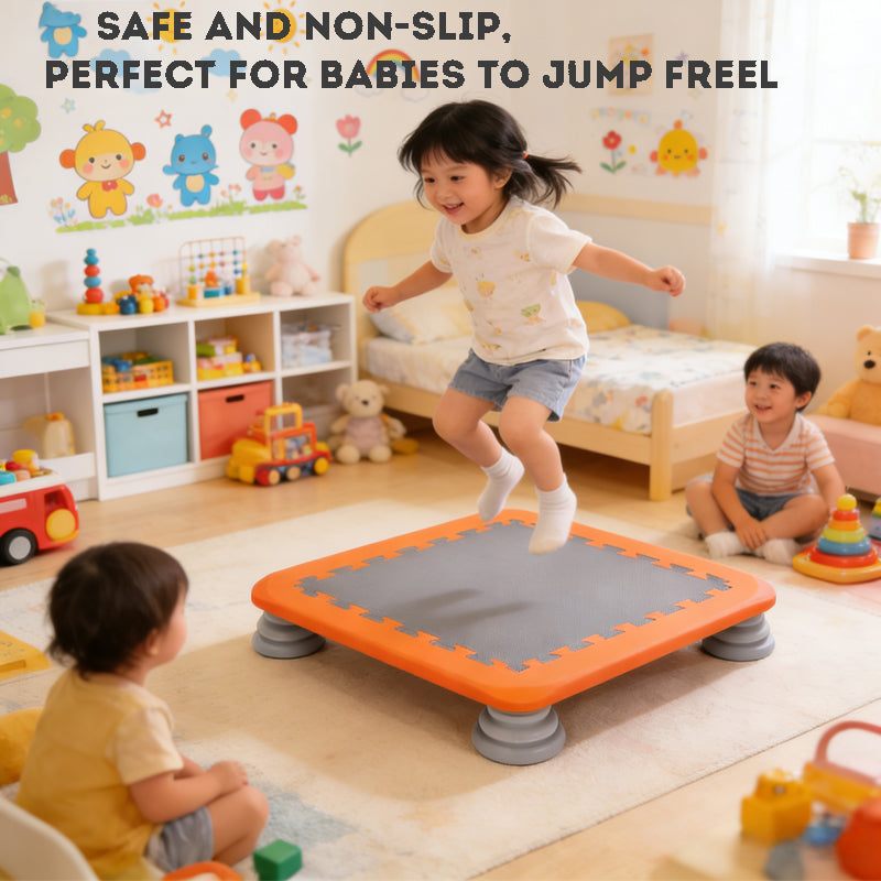 Kid's Jumping Trampoline Vestibular Sensory Training Equipment Kindergarten Trampoline Kids Indoor Household Exercise Toys