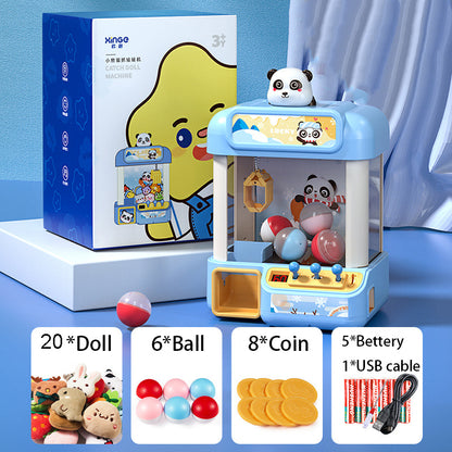 Kids Mini Arcade Grabber- Claw machine Toy Doll Dispenser Crane Toy Great Gift for Birthday & Christmas -with LED Light -Fairy Tale