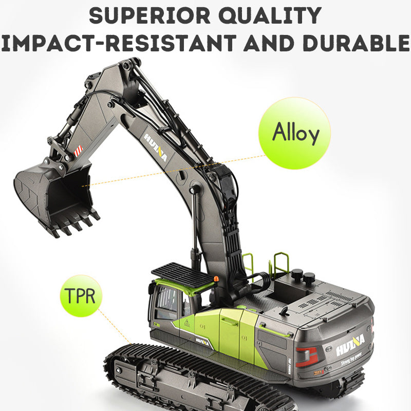 1:14 2.4GHZ RC Excavator Toy RC Dump Truck Remote Control Toy Big Alloy Engineering Vehicles Children's Toys Gifts