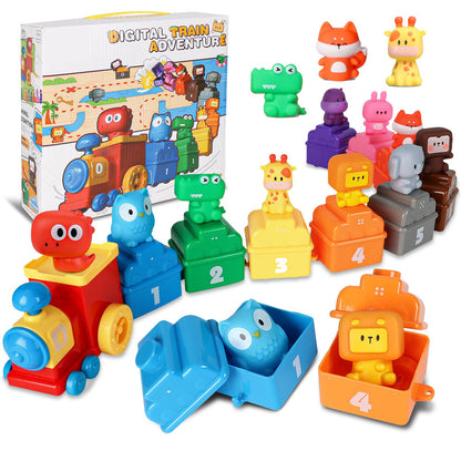 Montessori Educational Early Learning Digital Color Cognition Fun Play Toy Train