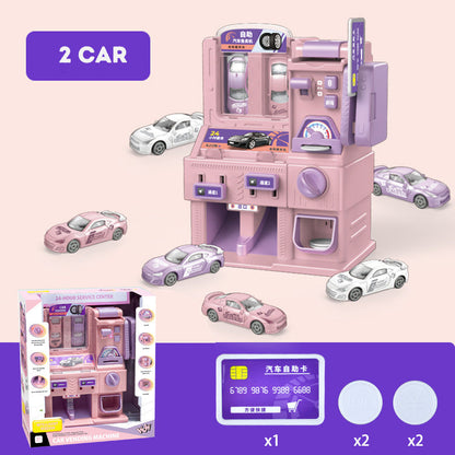 Kids Car Vending Machine Toys Pretend Play Coin Card Lights Music Toys For Boys Girls Toys