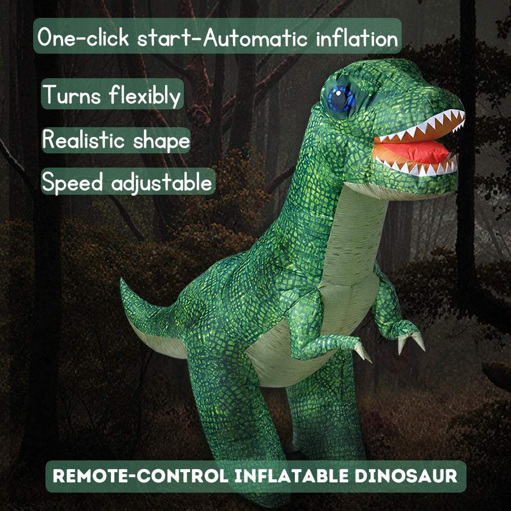 Remote Control Inflatable T-Rex Dinosaur Toy for Kids, Realistic Electric Walking Dinosaur Toy, Birthday Gift