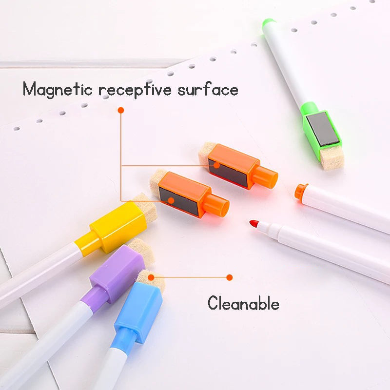 Magnetic A3 monthly schedule planner message board refrigerator magnet erasable 8 colors whiteboard markers whiteboard eraser